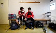 5 October 2019; Donal Baligh, left, and Eddie O'Reilly of Bohemians prior to the National Amputee League Final match between Cork City and Bohemian FC at Ballymun United Soccer Complex in Dublin. Photo by David Fitzgerald/Sportsfile