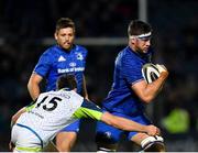 4 October 2019; Caelan Doris of Leinster in action against Cai Evans of Ospreys during the Guinness PRO14 Round 2 match between Leinster and Ospreys at the RDS Arena in Dublin. Photo by Seb Daly/Sportsfile