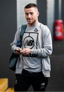 5 October 2019; Jack Byrne of Shamrock Rovers arrives prior to the SSE Airtricity League Premier Division match between Sligo Rovers and Shamrock Rovers at The Showgrounds in Sligo. Photo by Stephen McCarthy/Sportsfile