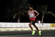 5 October 2019; Derlys Ayala of Paraguay leads the race whilst competing in the Men's Marathon during day nine of the 17th IAAF World Athletics Championships Doha 2019 at the Corniche in Doha, Qatar. Photo by Sam Barnes/Sportsfile