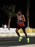 5 October 2019; Derlys Ayala of Paraguay leads the race whilst competing in the Men's Marathon during day nine of the 17th IAAF World Athletics Championships Doha 2019 at the Corniche in Doha, Qatar. Photo by Sam Barnes/Sportsfile