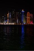 5 October 2019; A general view of the Doha Skyline during the Men's Marathon during day nine of the 17th IAAF World Athletics Championships Doha 2019 at the Corniche in Doha, Qatar. Photo by Sam Barnes/Sportsfile