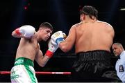 5 October 2019; Joe Ward, left, during his Light Heavy bout with Marc Delgado at Madison Square Garden in New York, USA. Photo by Ed Mulholland/Matchroom Boxing USA via Sportsfile