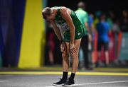 5 October 2019; Stephen Scullion of Ireland after competing in the Men's Marathon during day nine of the 17th IAAF World Athletics Championships Doha 2019 at the Corniche in Doha, Qatar. Photo by Sam Barnes/Sportsfile