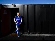 6 October 2019; Sean Byrne of Leinster Senior League leaves the changing room prior to the FAI Michael Ward Inter League Tournament match between Leinster Senior League and Ulster Senior League at Hartstown Huntstown Football Club in Dublin. Photo by Harry Murphy/Sportsfile