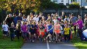 6 October 2019; Attendees at the Shelbourne Junior parkrun where Vhi hosted a special event to celebrate their partnership with parkrun Ireland. Vhi hosted a lively warm up routine which was great fun for children and adults alike. Crossing the finish line was a special experience as children were showered with bubbles and streamers to celebrate their achievement and each child received a gift. Junior parkrun in partnership with Vhi support local communities in organising free, weekly, timed 2km runs every Sunday at 9.30am. To register for a parkrun near you visit www.parkrun.ie. Photo by Piaras Ó Mídheach/Sportsfile