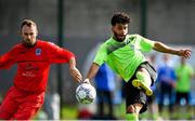 6 October 2019; Jordan Loftus of Connacht FA in action against Christopher McCarthy of Munster Senior League during the FAI Michael Ward Inter League Tournament match between Munster Senior League and Connacht FA at Kilbarrack United in Dublin. Photo by Seb Daly/Sportsfile
