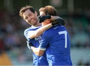 6 October 2019; Martin Boyle and Eoin Waide of Naomh Conaill celebrate at the final whistle after the Donegal County Senior Club Football Championship semi-final match between St Eunan's and Naomh Conaill at MacCumhaill Park in Ballybofey, Donegal. Photo by Oliver McVeigh/Sportsfile