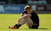 6 October 2019; A dejected Sean McGettigan of St Eunan's after the Donegal County Senior Club Football Championship semi-final match between St Eunan's and Naomh Conaill at MacCumhaill Park in Ballybofey, Donegal. Photo by Oliver McVeigh/Sportsfile