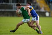 6 October 2019; Odhrán Mac Niallais of Gaoth Dobhair in action against Andrew McClean of Kilcar during the Donegal County Senior Club Football Championship semi-final match between Kilcar and Gaoth Dobhair at MacCumhaill Park in Ballybofey, Donegal. Photo by Oliver McVeigh/Sportsfile