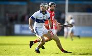 6 October 2019; Ruairi Trainor of St Vincents in action against Nicky Kenny of Cuala during the Dublin County Senior Club Hurling Championship semi-final match between St Vincents and Cuala at Parnell Park in Dublin. Photo by David Fitzgerald/Sportsfile
