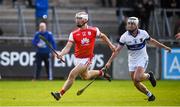 6 October 2019; Con O'Callaghan of Cuala in action against Mark Sweeney of St Vincents during the Dublin County Senior Club Hurling Championship semi-final match between St Vincents and Cuala at Parnell Park in Dublin. Photo by David Fitzgerald/Sportsfile