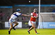 6 October 2019; Colum Sheanon of Cuala in action against Rian McBride of St Vincents during the Dublin County Senior Club Hurling Championship semi-final match between St Vincents and Cuala at Parnell Park in Dublin. Photo by David Fitzgerald/Sportsfile