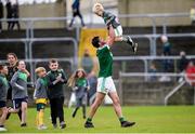 6 October 2019; Odhrán Mac Niallais of Gaoth Dobhair celebrates with young fans after the Donegal County Senior Club Football Championship semi-final match between Kilcar and Gaoth Dobhairl at MacCumhaill Park in Ballybofey, Donegal. Photo by Oliver McVeigh/Sportsfile