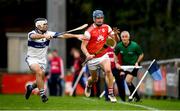 6 October 2019; Sean Moran of Cuala in action against Ruairi Trainor of St Vincents during the Dublin County Senior Club Hurling Championship semi-final match between St Vincents and Cuala at Parnell Park in Dublin. Photo by David Fitzgerald/Sportsfile