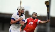 6 October 2019; Mark O'Farrell of St Vincents in action against Colum Sheanon of Cuala during the Dublin County Senior Club Hurling Championship semi-final match between St Vincents and Cuala at Parnell Park in Dublin. Photo by David Fitzgerald/Sportsfile