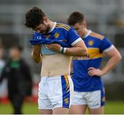 6 October 2019; A dejected Ryan McHugh of Kilcar after the Donegal County Senior Club Football Championship semi-final match between Kilcar and Gaoth Dobhair at MacCumhaill Park in Ballybofey, Donegal. Photo by Oliver McVeigh/Sportsfile