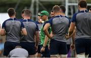 7 October 2019; Head coach Joe Schmidt speaks to his players during Ireland Rugby squad training session at Shirouzuoike Park in Fukuoka, Japan. Photo by Brendan Moran/Sportsfile