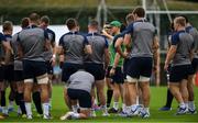 7 October 2019; Head coach Joe Schmidt speaks to his players during Ireland Rugby squad training session at Shirouzuoike Park in Fukuoka, Japan. Photo by Brendan Moran/Sportsfile