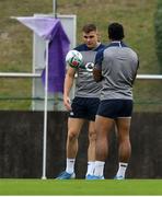 7 October 2019; Garry Ringrose and Bundee Aki during Ireland Rugby squad training session at Shirouzuoike Park in Fukuoka, Japan. Photo by Brendan Moran/Sportsfile