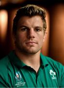 7 October 2019; Jordi Murphy poses for a portrait after an Ireland Rugby press conference at the Grand Hyatt in Fukuoka, Japan. Photo by Brendan Moran/Sportsfile