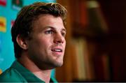 7 October 2019; Jordi Murphy during an Ireland Rugby press conference at the Grand Hyatt in Fukuoka, Japan. Photo by Brendan Moran/Sportsfile