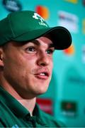 7 October 2019; Garry Ringrose during an Ireland Rugby press conference at the Grand Hyatt in Fukuoka, Japan. Photo by Brendan Moran/Sportsfile