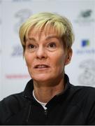 7 October 2019; Manager Vera Pauw during a Republic of Ireland women's team press conference at the FAI National Training Centre in Abbotstown, Dublin.  Photo by Stephen McCarthy/Sportsfile