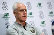 7 October 2019; Republic of Ireland manager Mick McCarthy during a press conference at the FAI National Training Centre in Abbotstown, Dublin. Photo by Stephen McCarthy/Sportsfile