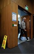 7 October 2019; Republic of Ireland manager Mick McCarthy arrives for a press conference at the FAI National Training Centre in Abbotstown, Dublin. Photo by Stephen McCarthy/Sportsfile