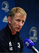 7 October 2019; Head coach Leo Cullen during a Leinster Rugby press conference at Leinster Rugby Headquarters in UCD, Dublin. Photo by Seb Daly/Sportsfile