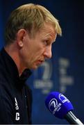 7 October 2019; Head coach Leo Cullen during a Leinster Rugby press conference at Leinster Rugby Headquarters in UCD, Dublin. Photo by Seb Daly/Sportsfile