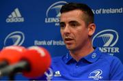 7 October 2019; Leinster 'A' head coach Noel McNamara during a Leinster Rugby press conference at Leinster Rugby Headquarters in UCD, Dublin. Photo by Seb Daly/Sportsfile