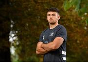 7 October 2019; Hugo Keenan poses for a portrait following a press conference at Leinster Rugby Headquarters in UCD, Dublin. Photo by Seb Daly/Sportsfile