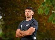 7 October 2019; Hugo Keenan poses for a portrait following a press conference at Leinster Rugby Headquarters in UCD, Dublin. Photo by Seb Daly/Sportsfile