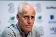 7 October 2019; Republic of Ireland manager Mick McCarthy during a press conference at the FAI National Training Centre in Abbotstown, Dublin. Photo by Stephen McCarthy/Sportsfile