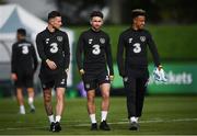 7 October 2019; Players, from left, Alan Browne, Sean Maguire and Callum Robinson during a Republic of Ireland training session at the FAI National Training Centre in Abbotstown, Dublin. Photo by Stephen McCarthy/Sportsfile