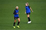 7 October 2019; Julie Ann Russell, right, and Stephanie Roche during a Republic of Ireland Women's team training session at Tallaght Stadium in Tallaght, Dublin.  Photo by Piaras Ó Mídheach/Sportsfile