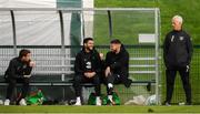 7 October 2019; Republic of Ireland manager Mick McCarthy with players, from left, Seamus Coleman, Derrick Williams and Matt Doherty during a Republic of Ireland training session at the FAI National Training Centre in Abbotstown, Dublin. Photo by Stephen McCarthy/Sportsfile