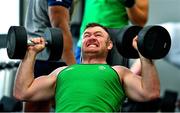 8 October 2019; Dave Kilcoyne during an Ireland Rugby squad gym session at Shirouzuoike Park in Fukuoka, Japan. Photo by Brendan Moran/Sportsfile