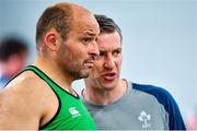 8 October 2019; Rory Best with team physio Keith Fox during an Ireland Rugby squad gym session at Shirouzuoike Park in Fukuoka, Japan. Photo by Brendan Moran/Sportsfile