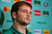 8 October 2019; Iain Henderson during an Ireland Rugby press conference at the Grand Hyatt in Fukuoka, Japan. Photo by Brendan Moran/Sportsfile