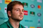 8 October 2019; Iain Henderson during an Ireland Rugby press conference at the Grand Hyatt in Fukuoka, Japan. Photo by Brendan Moran/Sportsfile