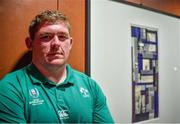 8 October 2019; Tadhg Furlong poses for a portrait after an Ireland Rugby press conference at the Grand Hyatt in Fukuoka, Japan. Photo by Brendan Moran/Sportsfile