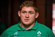 8 October 2019; Tadhg Furlong during an Ireland Rugby press conference at the Grand Hyatt in Fukuoka, Japan. Photo by Brendan Moran/Sportsfile