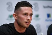 8 October 2019; Alan Browne during a Republic of Ireland press conference at the FAI National Training Centre in Abbotstown, Dublin. Photo by Stephen McCarthy/Sportsfile