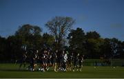 8 October 2019; Republic of Ireland players warm-up during a Republic of Ireland Training Session at the FAI National Training Centre in Abbotstown, Dublin. Photo by Harry Murphy/Sportsfile