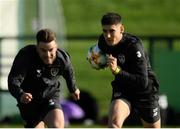 8 October 2019; Callum O'Dowda, right, and Aaron Connolly during a Republic of Ireland Training Session at the FAI National Training Centre in Abbotstown, Dublin. Photo by Harry Murphy/Sportsfile