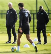 8 October 2019; Republic of Ireland manager Mick McCarthy and assistant coach Terry Connor, right, during a Republic of Ireland training session at the FAI National Training Centre in Abbotstown, Dublin. Photo by Stephen McCarthy/Sportsfile