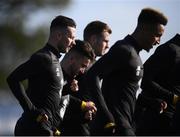 8 October 2019; Alan Browne, left, during a Republic of Ireland training session at the FAI National Training Centre in Abbotstown, Dublin. Photo by Stephen McCarthy/Sportsfile